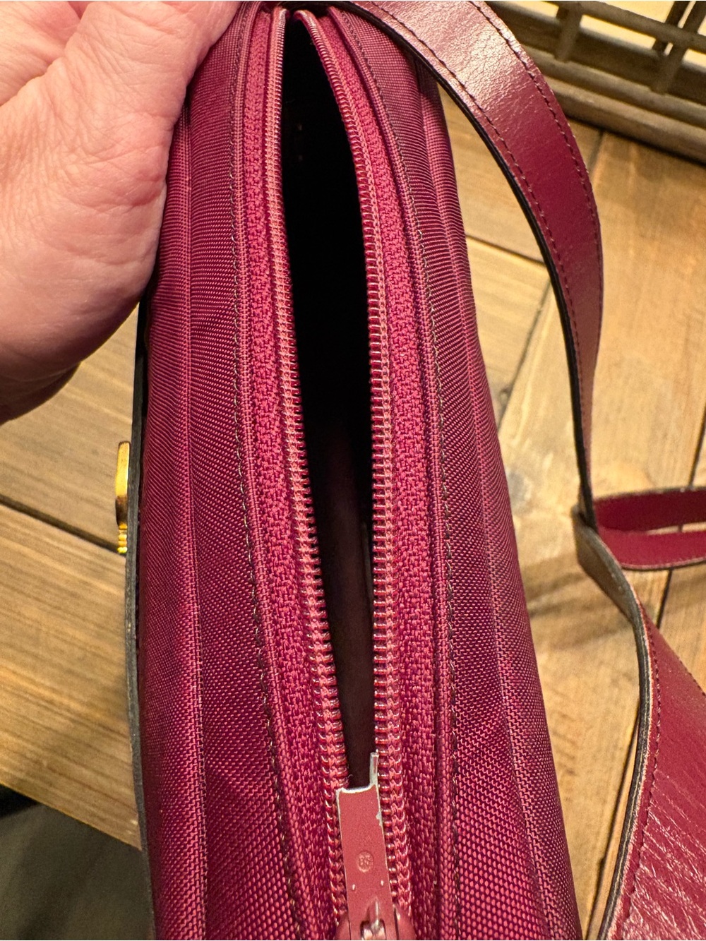 ❤️Dior - Vintage Burgundy Monogram Canvas Crossbody CD Logo Trotter Style - Picture 9 of 12